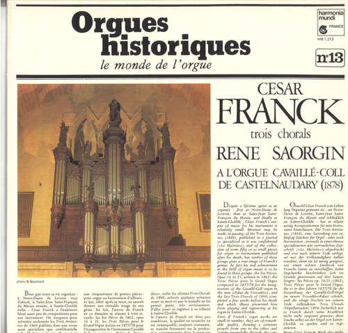 Cover César Franck / René Saorgin - Trois Chorals (LP, Gat) Schallplatten Ankauf