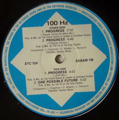 Cover 100 Hz - Progress (12) Schallplatten Ankauf