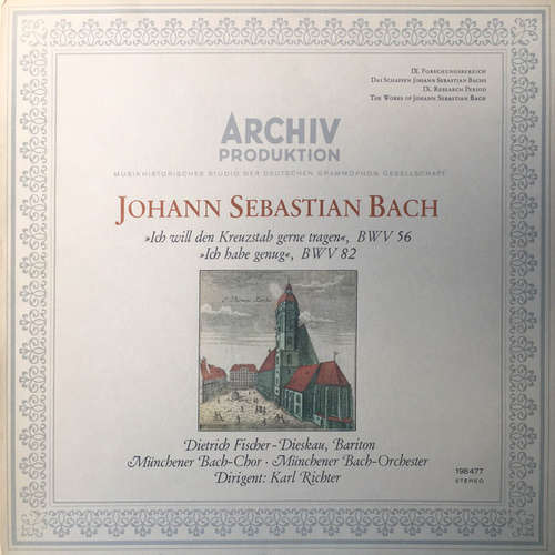 Cover Johann Sebastian Bach - Ich Will Den Kreuzstab Gerne Tragen, BWV 56 / Ich Habe Genug, BWV 82 (LP) Schallplatten Ankauf