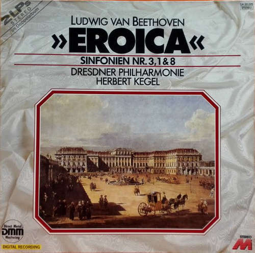 Cover Beethoven* - Dresdner Philharmonie, Herbert Kegel - Eroica - Symphonien Nr. 3, 1 &8 (2xLP) Schallplatten Ankauf