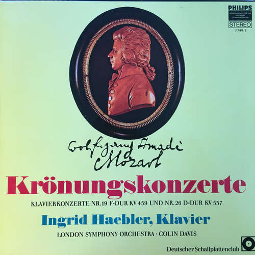 Cover Wolfgang Amadeus Mozart, Ingrid Haebler, London Symphony Orchestra* Conducted By Colin Davis* - Krönungskonzerte (LP, Club, S/Edition) Schallplatten Ankauf