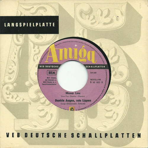 Cover Horst Winter / Rolf Simson - Lola (7, EP) Schallplatten Ankauf