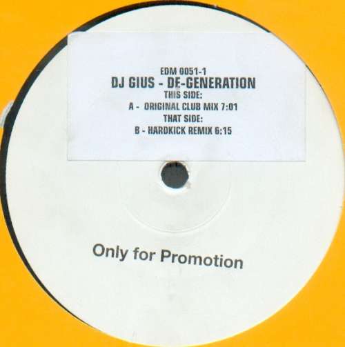 Cover DJ Gius - De-Generation (12, Promo, W/Lbl) Schallplatten Ankauf