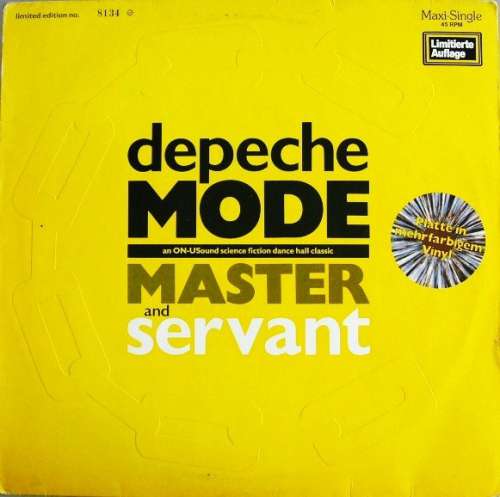 Cover Depeche Mode - Master And Servant (An ON-USound Science Fiction Dance Hall Classic) (12, Maxi, Ltd, Num, Gre) Schallplatten Ankauf