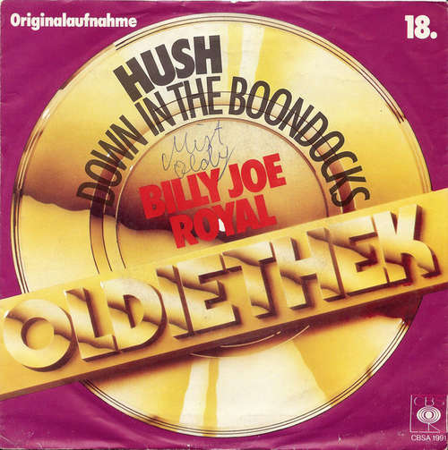Cover Billy Joe Royal - Hush / Down In The Boondocks (7) Schallplatten Ankauf