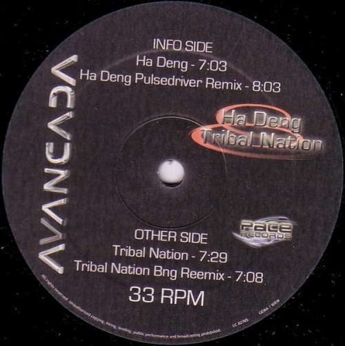 Cover Avancada - Ha Deng / Tribal Nation (12) Schallplatten Ankauf