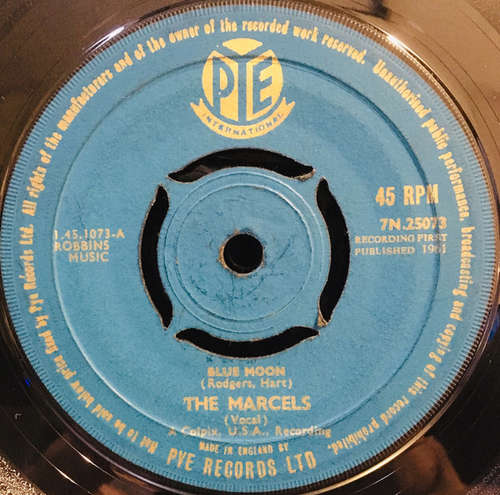 Cover The Marcels - Blue Moon (7, Single) Schallplatten Ankauf
