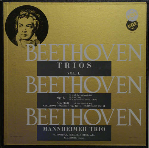 Cover Ludwig van Beethoven, Mannheimer Trio - Trios Vol. 1 (3xLP, Album, Mono + Box, Album, Mono) Schallplatten Ankauf