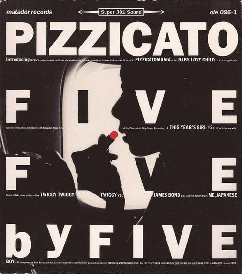 Cover Pizzicato Five - Five By Five (CD, EP) Schallplatten Ankauf