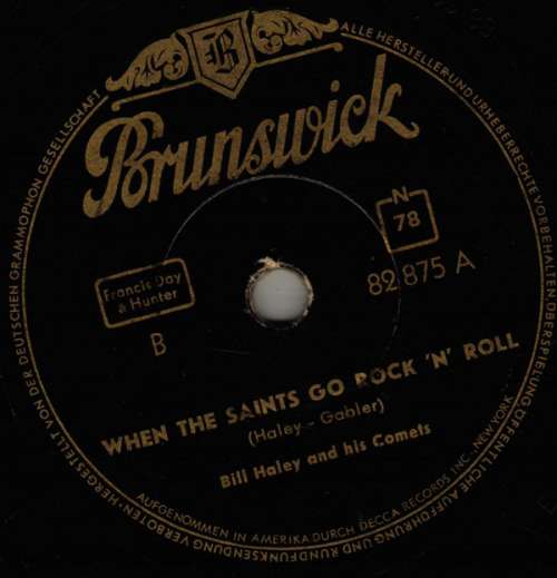 Cover Bill Haley And His Comets - When The Saints Go Rock 'N' Roll / R-O-C-K (Shellac, 10) Schallplatten Ankauf