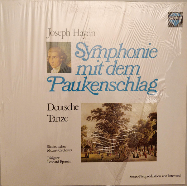Cover Joseph Haydn, Leonard Epstein, Süddeutsches Mozart-Orchester - Symphonie Mit Dem Paukenschlag Und Deutsche Tänze (LP, Album, RE) Schallplatten Ankauf