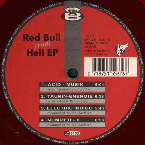Cover Red Bull From Hell EP Schallplatten Ankauf