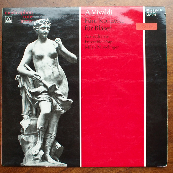 Cover A. Vivaldi*, Ars-Rediviva-Ensemble, Prag*, Milan Munclinger - Fünf Konzerte Für Bläser (LP) Schallplatten Ankauf