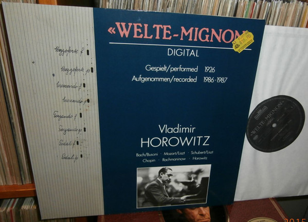Cover Vladimir Horowitz - «Welte-Mignon» Digital · Vladimir Horowitz 1926 (LP, Gat) Schallplatten Ankauf