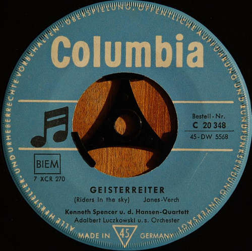 Bild Kenneth Spencer u.d. Hansen-Quartett* / Kenneth Spencer - Geisterreiter / Heimweh Nach Virginia (7, Single, RE) Schallplatten Ankauf