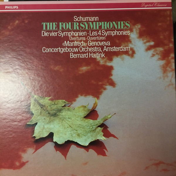 Cover Schumann* - Bernard Haitink, Concertgebouw Orchestra, Amsterdam* - The Four Symphonies • Overtures • Manfred • Genoveva  (3xLP, Album + Box) Schallplatten Ankauf