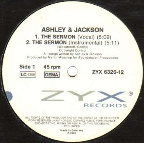 Cover Ashley & Jackson - The Sermon (12) Schallplatten Ankauf
