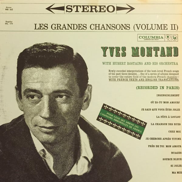 Cover Yves Montand With Hubert Rostaing And His Orchestra* - Les Grandes Chansons (Volume II) (LP, Comp) Schallplatten Ankauf