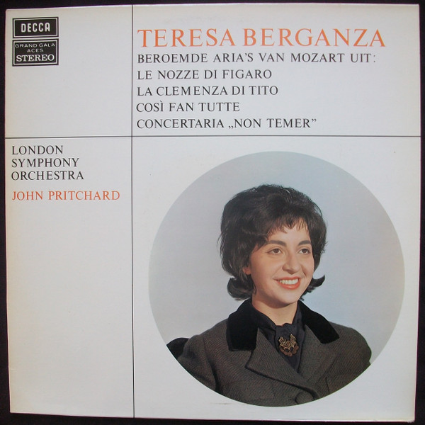 Bild Teresa Berganza Sings Mozart*, John Pritchard - Teresa Berganza Zingt Aria's Van Wolfgang Amadeus Mozart (LP) Schallplatten Ankauf