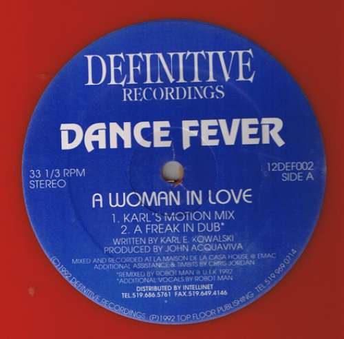 Cover Dance Fever - A Woman In Love (12, Ltd, Red) Schallplatten Ankauf