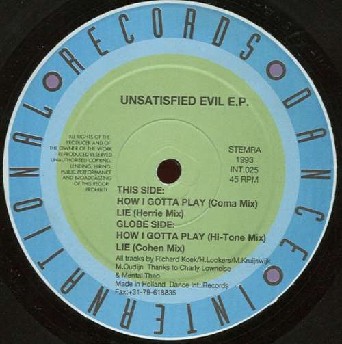 Cover Unsatisfied Evil - Unsatisfied Evil E.P. (12) Schallplatten Ankauf