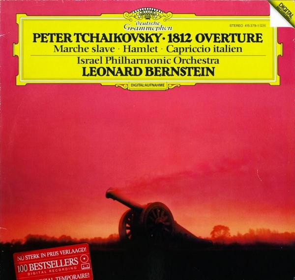 Cover Peter Tchaikovsky* - Israel Philharmonic Orchestra / Leonard Bernstein - 1812 Overture · Marche Slave · Hamlet · Capriccio Italien (LP, Album) Schallplatten Ankauf