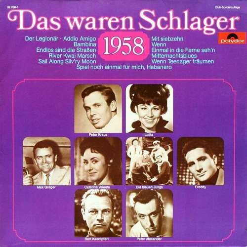 Cover Various - Das Waren Schlager 1958 (LP, Comp, Club) Schallplatten Ankauf