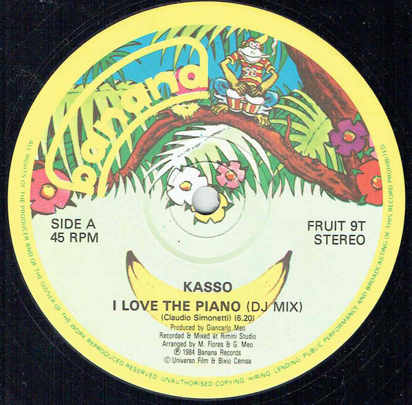 Cover Kasso - I Love The Piano (12, Single) Schallplatten Ankauf