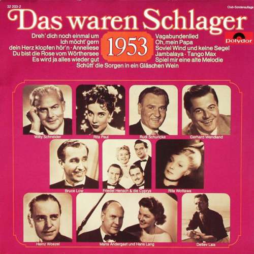Cover Various - Das Waren Schlager 1953 (LP, Comp, Club) Schallplatten Ankauf