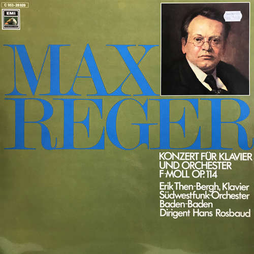 Cover Max Reger, Erik Then-Bergh, Südwestfunk-Orchester Baden-Baden*, Hans Rosbaud - Konzert Für Klavier Und Orchester F-Moll Op. 114 (LP) Schallplatten Ankauf