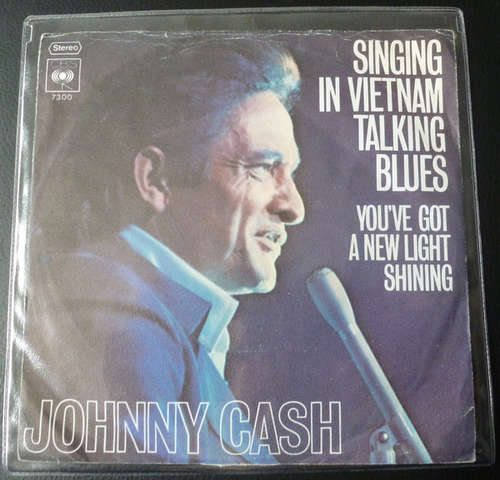 Cover Johnny Cash - Singing in Vietnam Talking Blues (7, Single) Schallplatten Ankauf