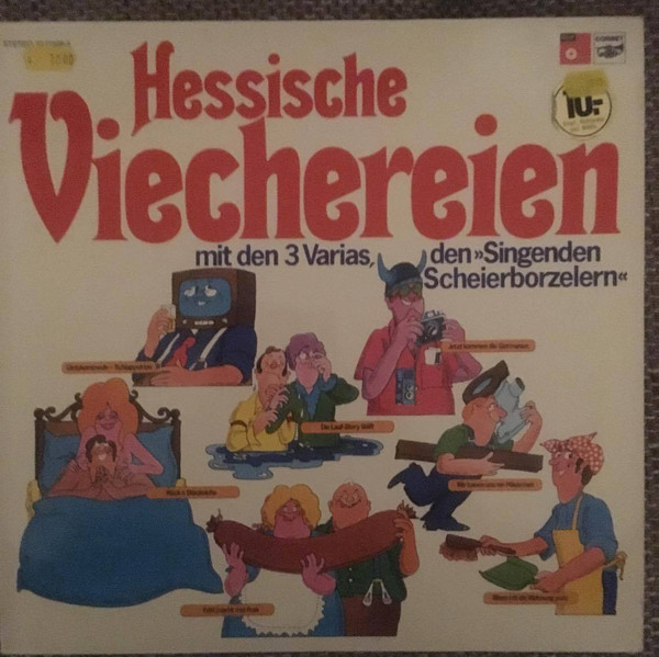 Cover 3 Varias, Die Singenden Scheierborzelern* - Hessische Viechereien (LP, Album) Schallplatten Ankauf
