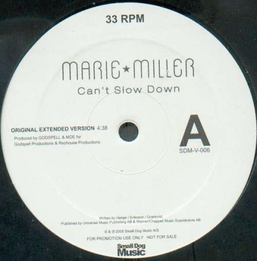 Cover Marie Miller - Can't Slow Down (12, Promo) Schallplatten Ankauf