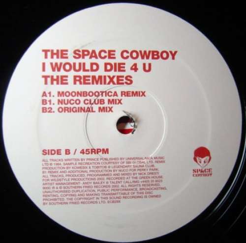 Cover The Space Cowboy* - I Would Die 4 U (The Remixes) (12) Schallplatten Ankauf