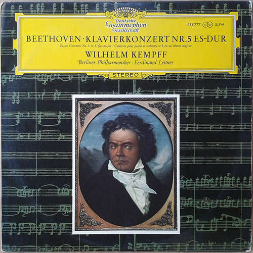 Cover Ludwig van Beethoven - Wilhelm Kempff, Berliner Philharmoniker, Ferdinand Leitner - Klavierkonzert Nr. 5 Es-Dur Op. 73 (LP, Album) Schallplatten Ankauf