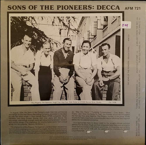 Cover The Sons Of The Pioneers - Decca / Coral (LP) Schallplatten Ankauf