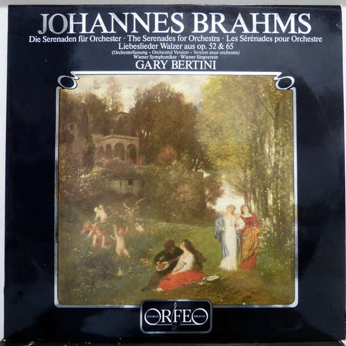 Cover Johannes Brahms, Gary Bertini, Wiener Symphoniker, Wiener Singverein - Die Serenaden Für Orchester, Liebeslieder Walzer Aus Op. 52 & 65 (2xLP, DMM) Schallplatten Ankauf