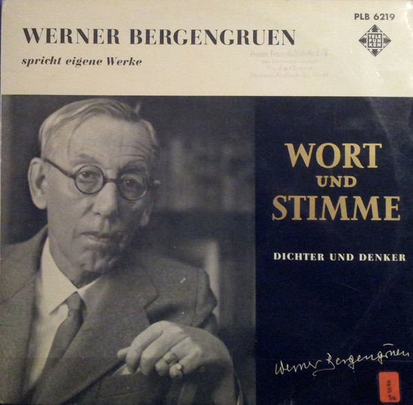 Cover Werner Bergengruen - Spricht Eigene Werke (10, Mono) Schallplatten Ankauf
