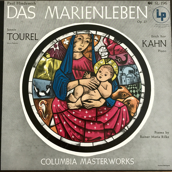 Cover Paul Hindemith, Jennie Tourel, Erich Itor Kahn - Das Marienleben Op. 27 (2xBox, Album, Mono) Schallplatten Ankauf