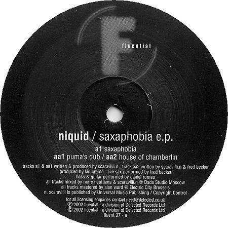 Cover Niquid - Saxaphobia E.P. (12, EP) Schallplatten Ankauf