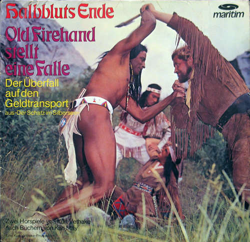 Cover Karl May - Halbbluts Ende / Old Firehand Stellt Eine Falle - Der Überfall Auf Den Geldtransport (LP, Mono) Schallplatten Ankauf