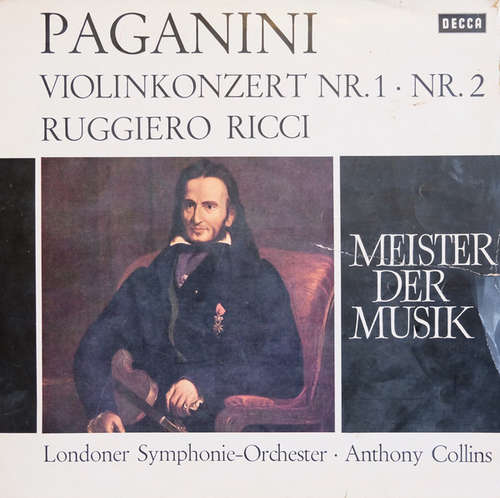 Cover Paganini* - Ruggiero Ricci, Londoner Symphonie-Orchester* ⋅ Anthony Collins (2) - Violinkonzert Nr.1 ⋅ Nr. 2 (LP) Schallplatten Ankauf