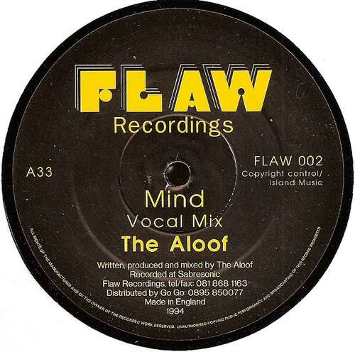 Cover The Aloof - Mind (12) Schallplatten Ankauf