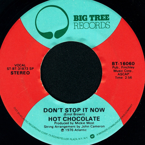Cover Hot Chocolate - Don't Stop It Now (7, Single, SP) Schallplatten Ankauf