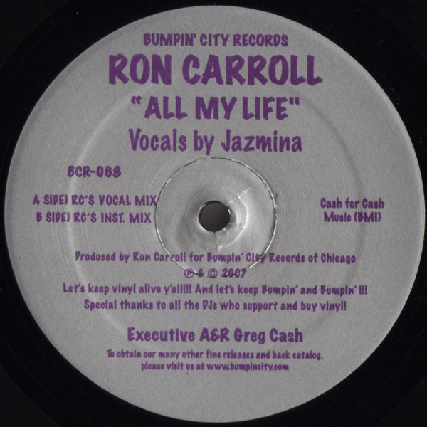 Cover Ron Carroll - All My Life (12) Schallplatten Ankauf