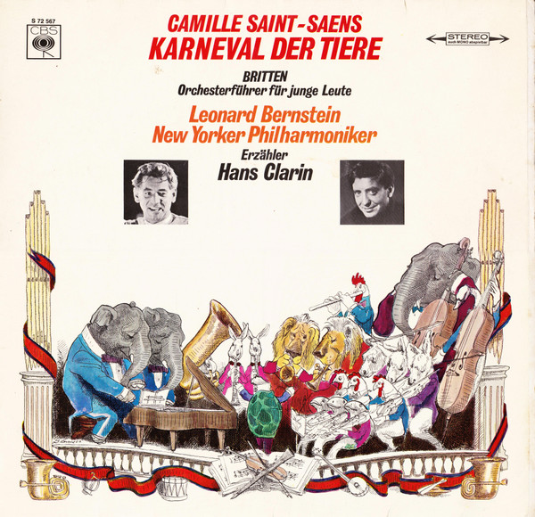 Cover Camille Saint-Saëns, Benjamin Britten - Karneval Der Tiere / Orchesterführer Für Junge Leute (LP, Comp, Sei) Schallplatten Ankauf