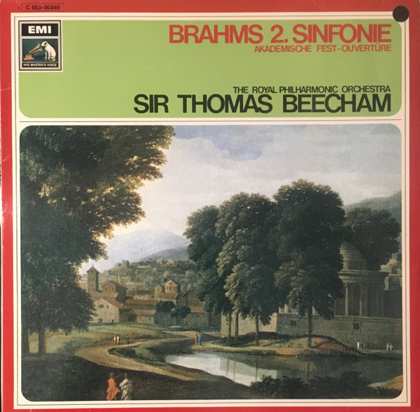 Cover Brahms* / The Royal Philharmonic Orchestra, Sir Thomas Beecham - 2.Sinfonie / Akademische Fest-Ouvertüre (LP) Schallplatten Ankauf