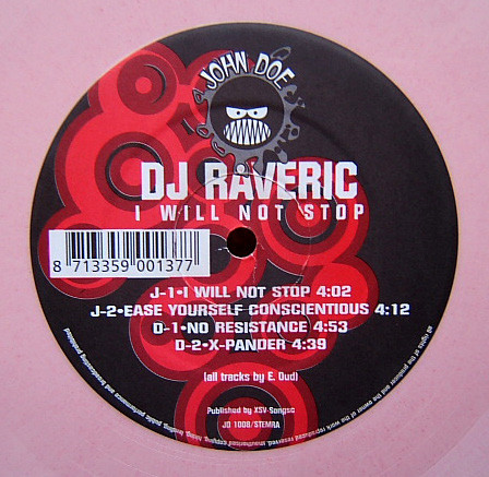 Cover DJ Raveric - I Will Not Stop (12, Pin) Schallplatten Ankauf