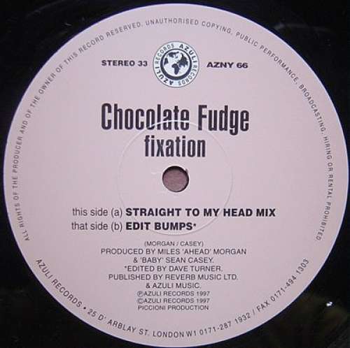Bild Chocolate Fudge - Fixation (12) Schallplatten Ankauf