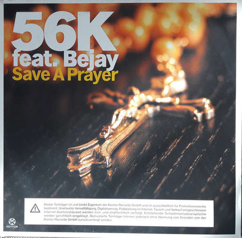 Cover 56k Feat. Bejay - Save A Prayer (2x12, Promo) Schallplatten Ankauf